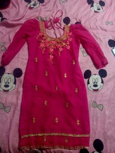 Pink Embroidered Salwar Kameez