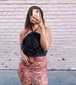 Rose Halter Neck Top