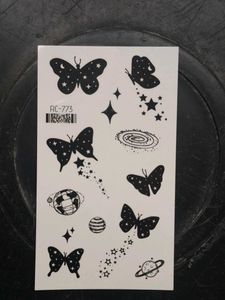 Temporary tattoo- Black butterflys and Cosmic