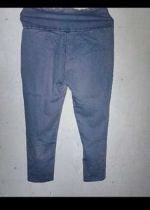 High-Waisted Denim Pants