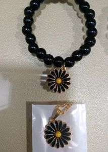 Dainty Daisy Bracelet &amp; Necklace Combo