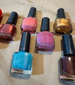 6 Nail Paints And Remover