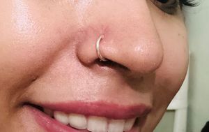 Dainty Silver Nose Ring