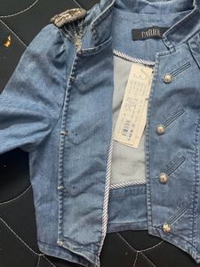 Imported Women Denim Cropped Jacket