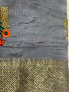 Grey Silk Saree