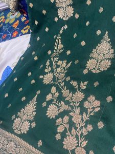 Green and Gold Embroidered Kameez