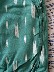 Green Patterned Shorts