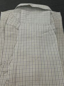 Checks Cotton White Shirt For Men