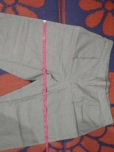 Gray Cropped Trousers
