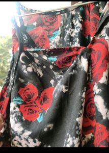 Beautiful Floral Cold Shoulder Top