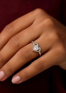 Heart-Shaped Silver Ring
