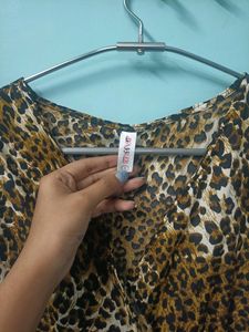 Leopard Print Party Wear Dress