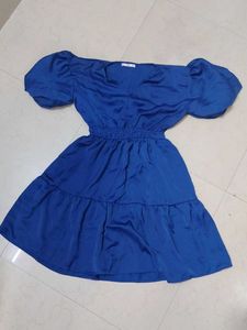 Blue Tiered  Dress