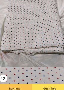 combo Rani Banarsi Fabric 2 Miter+ Cotton White