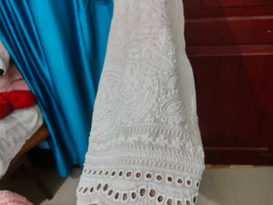 White Chikankari Embroidered Kurta Set