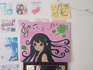Kawaii Anime Girl Art On Flat Canvas🗝