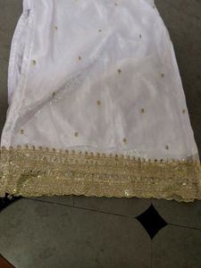 Elegant White &amp; Gold Blouse