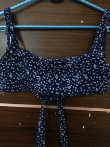 Floral print bra