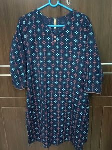 Women's Navy Blue Kurta Set