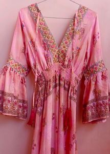 Floral Pink Maxi Dress