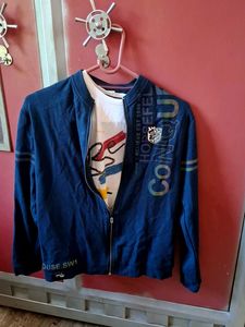 Navy Blue Full Zip Jacket