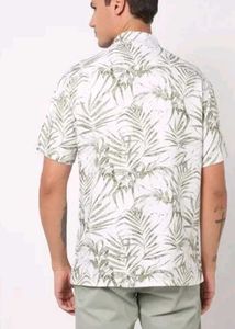Tropical Print Casual Shirt
