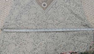 LUCKNOWI/CHIKANKARI GREY KURTA