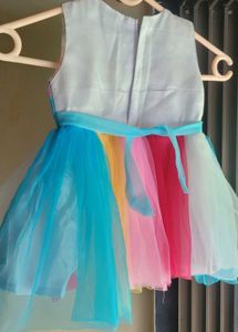 Rainbow Tulle Flower Girl Dress