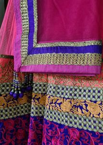 Pink Bridal Lehenga Chunni