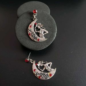 Chic Crescent Moon &amp; Cowgirl Drop Earrings