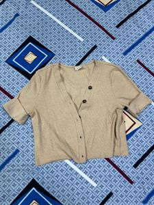 Button Down Crop Top