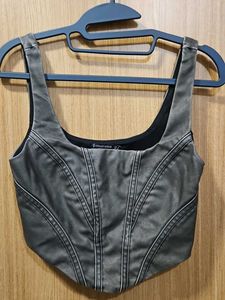 Gray Corset Top