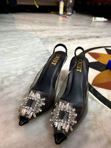 J.SING Embellished Clear Heels