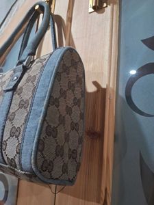 Gucci Brown GG Canvas Boston Bag Beige Green