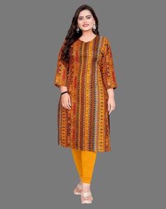 Elegant Printed Kurta  golden foil work (s,m,l)