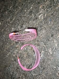 Pink Hoop Earrings