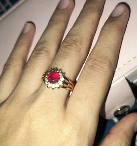 Beautiful AD Rubi Diomond Ring