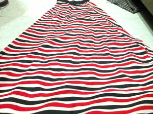 Striped Ethnic Skirt And Blouse
