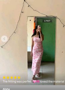 Floral Pink Bodycon Dress