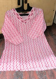 Pink Zigzag Tunic Top