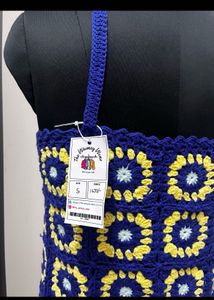 Blue Crochet Top