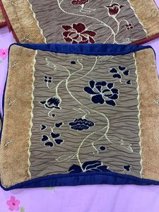 5pc Cushion Cover 2 Blue N 3 Maroon