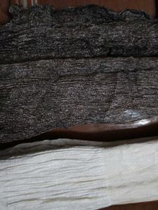 Grey Tissue And Off White Cotton Stole