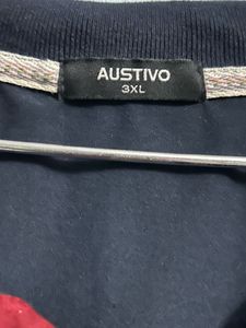 Austivo Polo T-Shirt – Solid Navy Blue