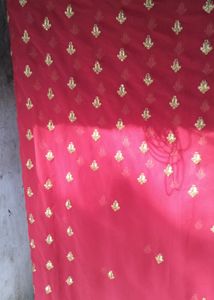 Red Embroidered Saree