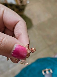 Giva Rose Gold Butterfly Drop Earrings