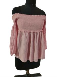 ✨ Chic Pink Shoulder less Top – Limited Time Deal!