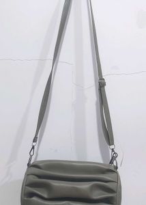 Olive Green Ruched Shoulder Bag