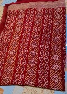 Rust Colour Bandhani....🥳❤️