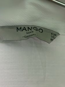 Mango White Button-Down Shirt